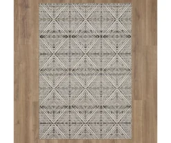Mohawk Home Poolside Diamond Dark Grey Area Rug -Carpet Promotion 810601181 A0 2