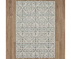 Mohawk Home Poolside Diamond Light Grey Area Rug -Carpet Promotion 810601185 A0 2