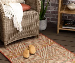 Poolside Diamond Rust & Beige Outdoor Area Rug, (2.5' X 6') -Carpet Promotion 810601187 A0 4