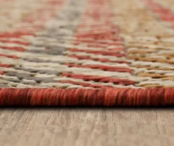 Poolside Diamond Rust & Beige Outdoor Area Rug, (2.5' X 6') -Carpet Promotion 810601187 A8 4