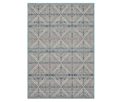 Mohawk Home Poolside Diamond Blue Area Rug -Carpet Promotion 810601194 A0 1