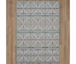 Poolside Diamond Blue & Brown Outdoor Area Rug, (8' X 10') 9 Poolside Diamond Blue & Brown Outdoor Area Rug, (8' X 10') -Carpet Promotion 810601195 A0 2