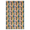 Dark Orange & Navy Watercolor Ikat Area Rug, (2' X 3')