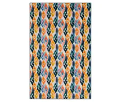 Mohawk Home Watercolor Ikat Dark Orange Area Rug