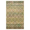 Cora Beige & Green Geometric Area Rug, (5' X 8')