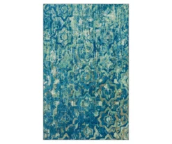 Bodhi Light Blue & Aqua Abstract Geo Area Rug, (8' X 10')