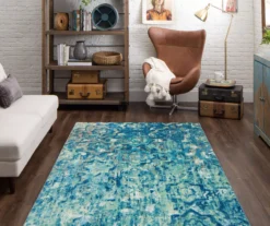 Bodhi Light Blue & Aqua Abstract Geo Area Rug, (8' X 10') -Carpet Promotion 810601207 A0 3