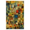 Saratoga Tan & Multi-Color Abstract Area Rug, (5' X 8')