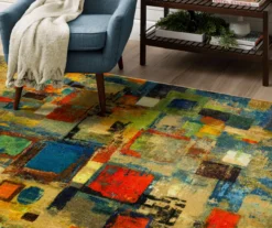 Saratoga Tan & Multi-Color Abstract Area Rug, (5' X 8') -Carpet Promotion 810601213 A0 4