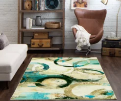 Mohawk Home Canvas Rings Aqua Area Rug -Carpet Promotion 810601216 A0 3 1