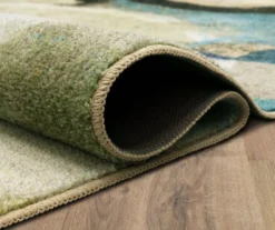 Canvas Rings Aqua & Beige Abstract Area Rug, (8' X 10') 17 Canvas Rings Aqua & Beige Abstract Area Rug, (8' X 10') -Carpet Promotion 810601217 A8 5