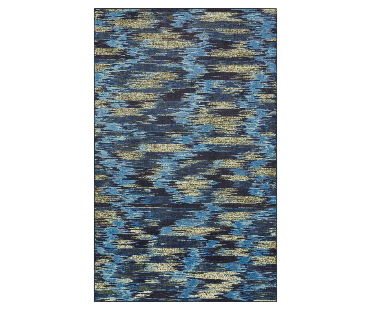 Warrick Navy & Black Abstract Area Rug, (8' X 10') 1 Warrick Navy & Black Abstract Area Rug, (8' X 10')