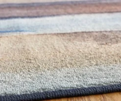 Brush Strokes Water Blue & Yellow Abstract Area Rug, (8' X 10') -Carpet Promotion 810601236 A8 4