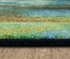 Glaicer Water Blue & Beige Abstract Area Rug, (4' X 6') -Carpet Promotion 810601239 A8 4