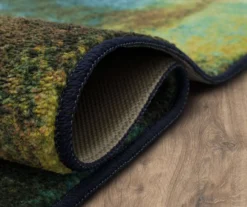 Glaicer Water Blue & Beige Abstract Area Rug, (4' X 6') -Carpet Promotion 810601239 A8 5