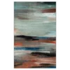 Day Dream Blush & Aqua Abstract Area Rug, (8' X 10')