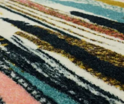 Beige & Multi-Color Brushed Stripe Area Rug, (8' X 10') -Carpet Promotion 810601255 A8 3