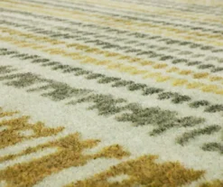Tana Gold & Beige Abstract Stripe Area Rug, (8' X 10') -Carpet Promotion 810601257 A8 3 1