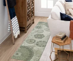 Alexa Gray Medallion Runner Rug, (2' X 8') -Carpet Promotion 810620423 A0 3 1