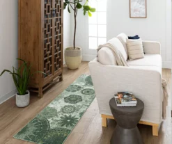 Caravan Gray Medallion Runner Rug, (2' X 8') -Carpet Promotion 810620430 A0 3 1