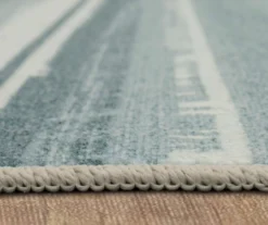 Avenue Blue & Ivory Stripe Runner Rug, (2' X 8') -Carpet Promotion 810620440 A8 4 1