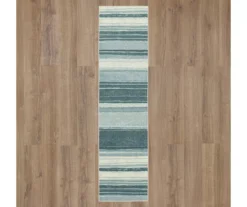 Rainbow Blue Stripe Runner Rug, (2' X 8') -Carpet Promotion 810620453 A0 2