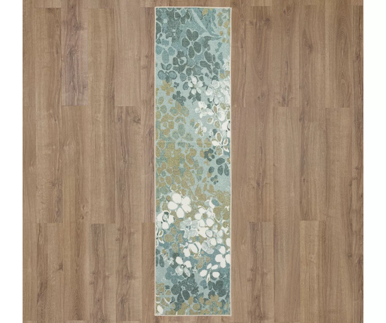 Radiance Tan & Green Floral Runner Rug, (2' X 8') 3 Radiance Tan & Green Floral Runner Rug, (2' X 8') - Image 3