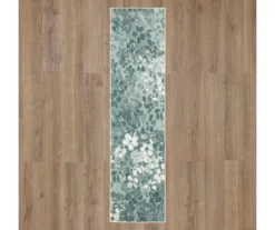 Radiance Gray & White Floral Runner Rug, (2' X 8') -Carpet Promotion 810620465 A0 2 1